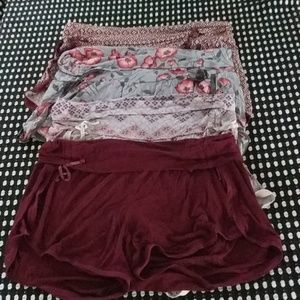 A Pea in the Pod Ruched Maternity Sleep Shorts L